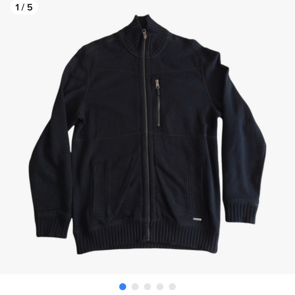 Calvin Klein Black Zip Up Sweater